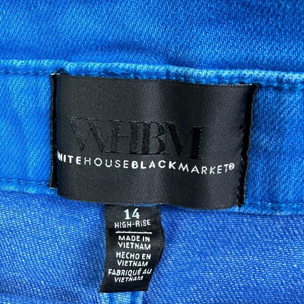 WHBM High Rise Pleated Shorts Blue Size 14 NWT - Picture 5 of 10